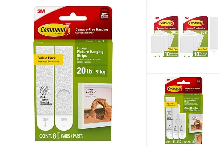 Detailed view of 10 Best 20-Pound Picture Hanging Strips: Secure holds