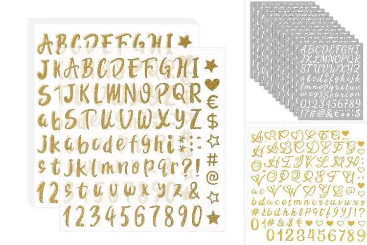 Detailed view of 10 Best Alphanumeric Letter Stickers: Personalize Your Project