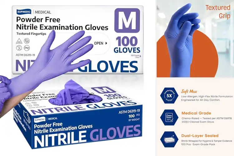 Detailed view of 10 Best Disposable Medical Exam Gloves: Safe & Comfy