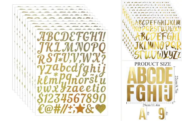 Detailed view of 10 Best Gold Vinyl Letter Stickers for Shiny Custom Looks