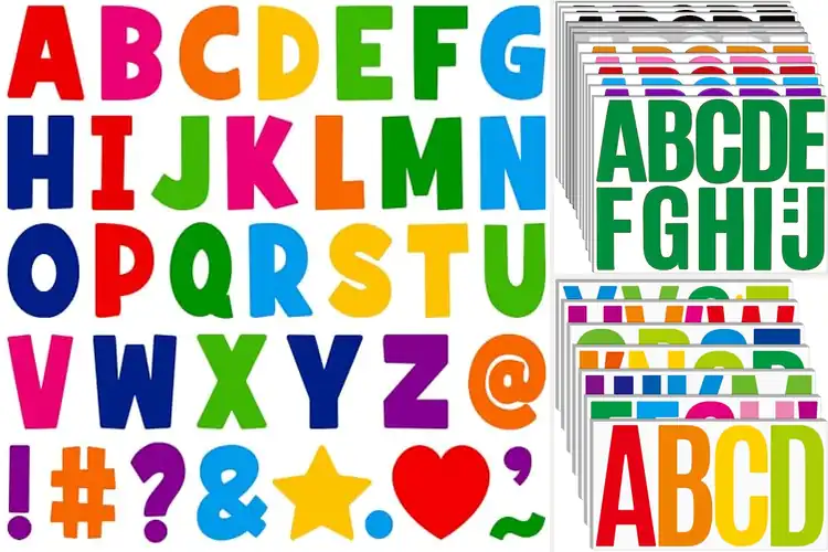 Detailed view of 10 Best Large Alphabet Stickers for Classroom Projects Fun