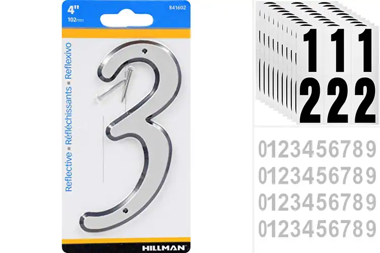 Detailed view of 10 Best Reflective House Numbers: See Houses at Night