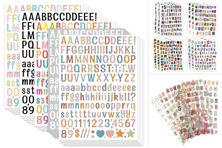 Detailed view of 10 Best Scrapbooking Letter Stickers for Creative Projects