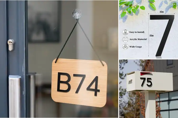 Detailed view of 10 Best Self-Adhesive House Numbers: Easy Install