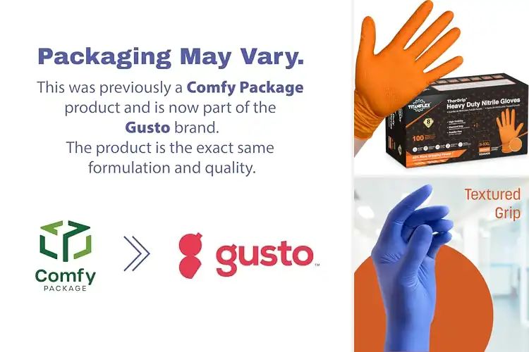 Detailed view of 10 Best Textured Fingertips Nitrile Gloves for Grip & Safety